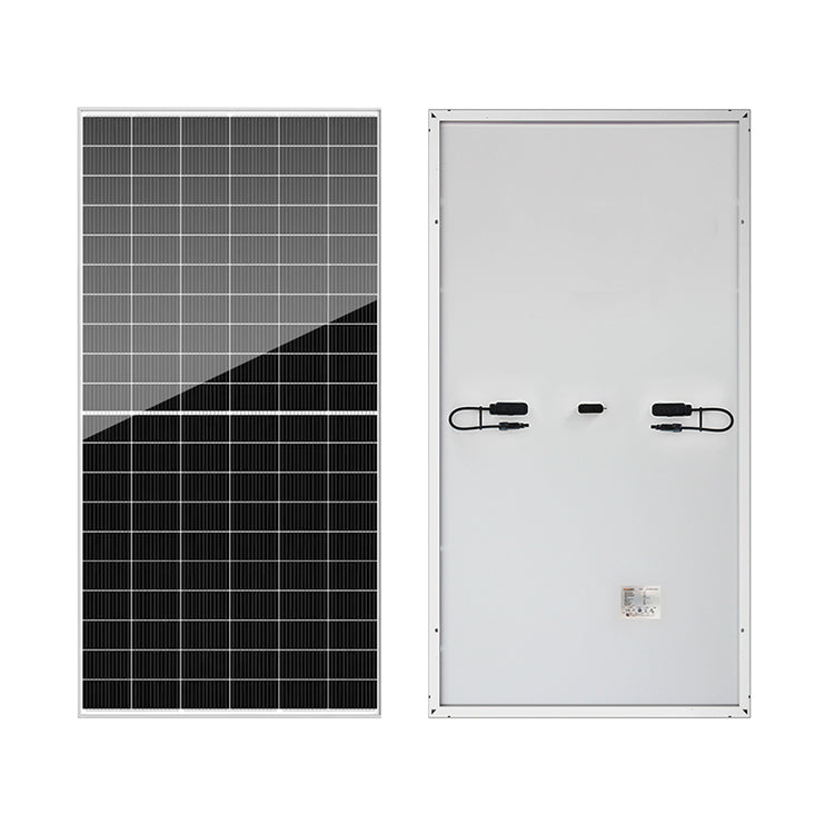 620W Monofacial Solar Panel - front and back view